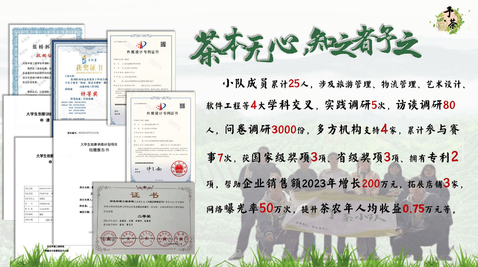予茶小队项目实践现场